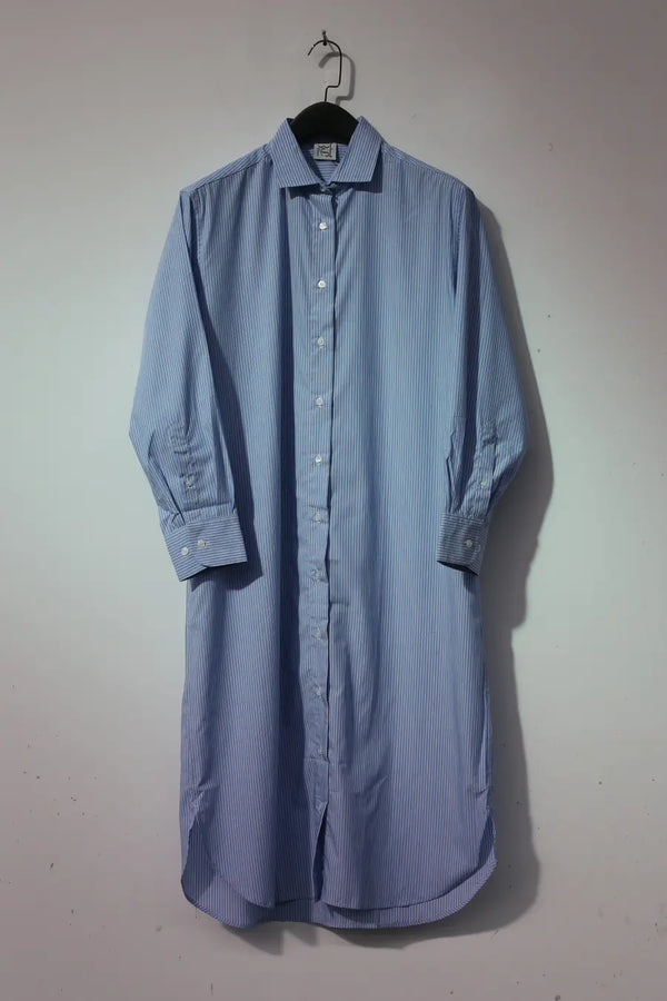 BASERANGE shirt dress SHOLDR striped blue